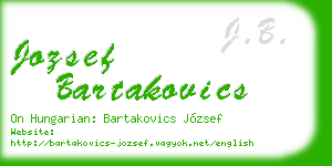 jozsef bartakovics business card
